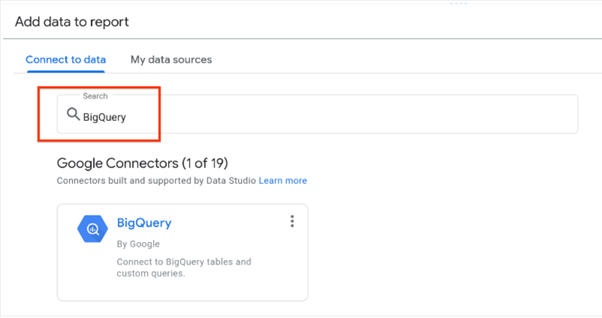 DataStudio BigQuery Connector